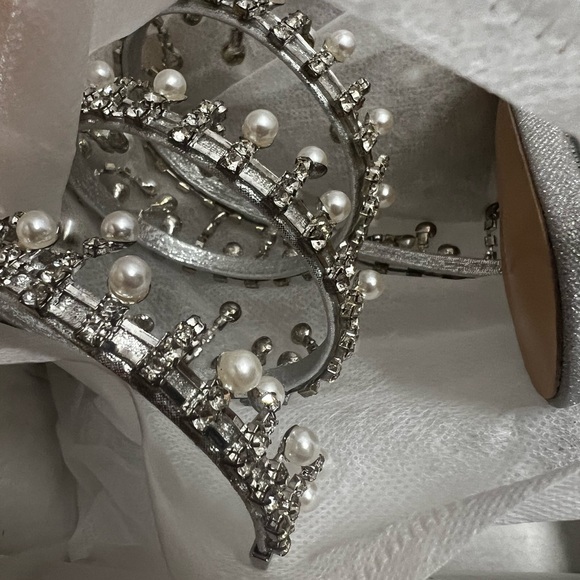 SHEIN High-Heeled Sandals With Rhinestone Décor. Wrap Around (Size 7) - Picture 10 of 11